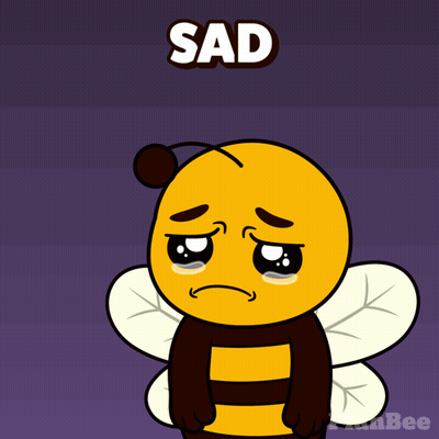 Sad Bee Cartoon Saying Sad GIF