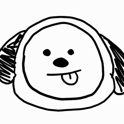 Sad Black And White Dog Face GIF