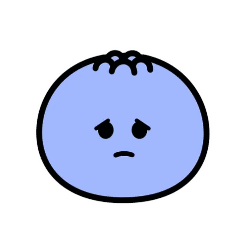 Sad Blueberry With Tear Sticker
