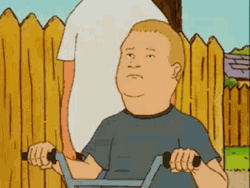 Sad Bobby Hill Biking  GIF