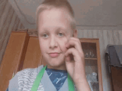 Sad Boy Scratch Face GIF