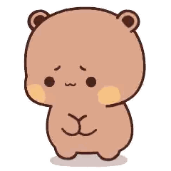 Sad Brown Teddy Bear Next To Food Sticker