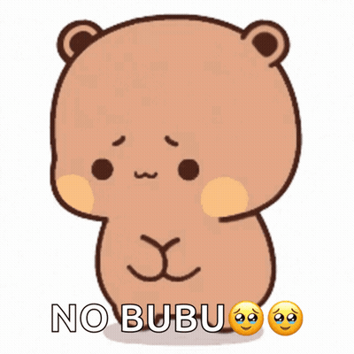 Sad Cartoon Bear No Bubu GIF