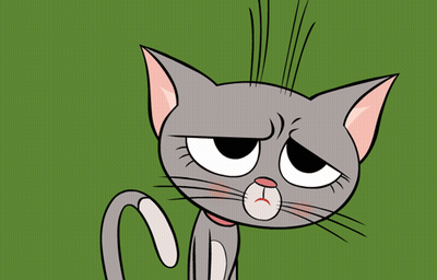 Sad Cartoon Cat GIF