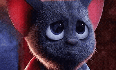 Sad Cartoon Cat Close Up GIF