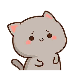 Sad Cartoon Cat Looking Sticker