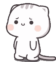 Sad Cartoon Cat Sticker