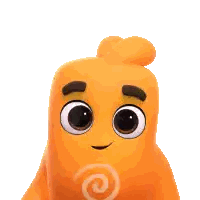 Sad Cartoon Character Close Up Sticker