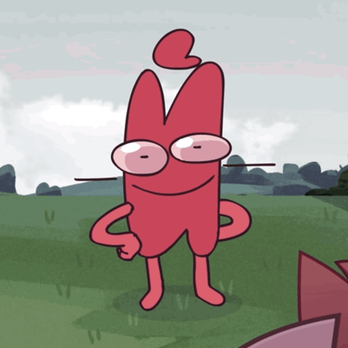 Sad Cartoon Character In Field GIF