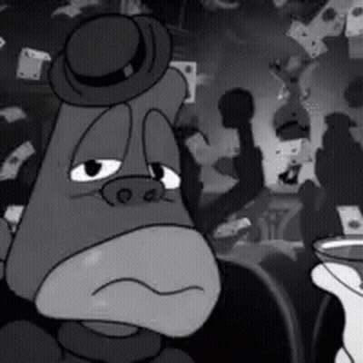 Sad Cartoon Character In Top Hat GIF