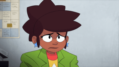 Sad Cartoon Character Near Sticky Note Wall GIF
