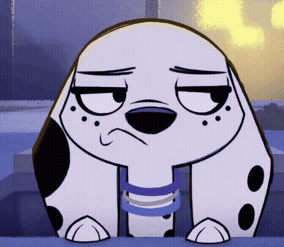 Sad Cartoon Dalmatian Dog GIF