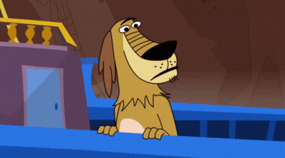 Sad Cartoon Dog GIF