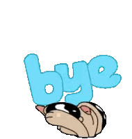 Sad Cartoon Dog With Big Black Eyes Sticker