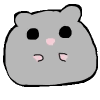 Sad Cartoon Hamster Sticker