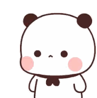 Sad Cartoon Panda With Bow Tie Sticker