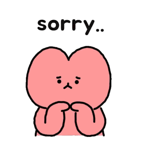 Sad Cartoon Saying Sorry Sticker