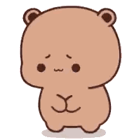 Sad Cartoon Teddy Bear Sticker