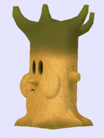 Sad Cartoon Tree Stump GIF