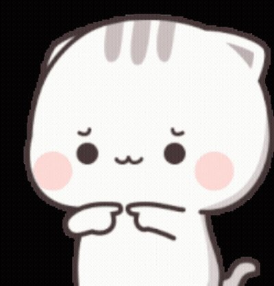 Sad Cartoon White Cat GIF