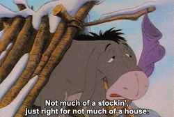 Sad Christmas Stocking Of Eeyore GIF