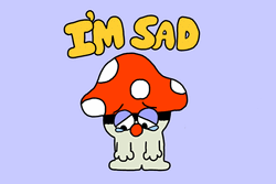 Sad Cute Mushroom