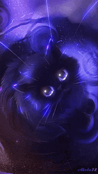 Sad Cute Purple Cat