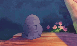 Sad Cute Stitch Turn Head  GIF