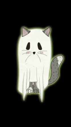 Sad Cute White Ghost GIF
