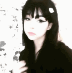 Sad Egirl In Black GIF