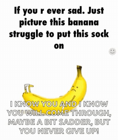 Sad Face Banana GIF