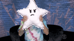 Sad Face Star Pillow  GIF
