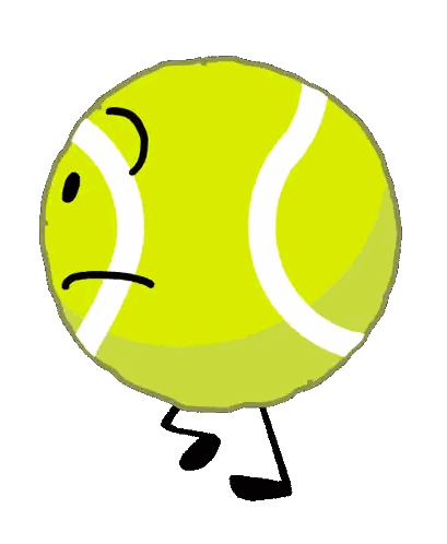 Sad Face Tennis Ball Sticker