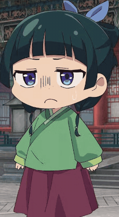 Sad Girl With Bow In Hair GIF