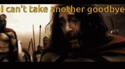 Sad Goodbye Depressed Soldier 300 Movie GIF