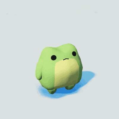 Sad Green Frog GIF