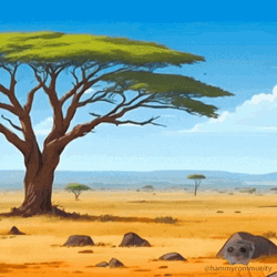 Sad Hamster In The Desert GIF