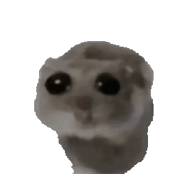 Sad Hamster Sticker GIF