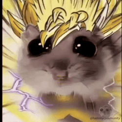 Sad Hamster Super Saiyan GIF