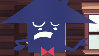 Sad House With Bow Tie GIF