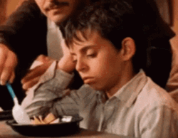 Sad Kid Staring At Nacho GIF