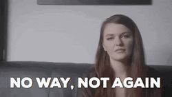Sad Lady Says No Way Not Again GIF