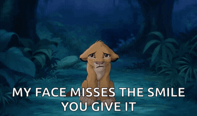 Sad Lion Cub Missing Smile GIF