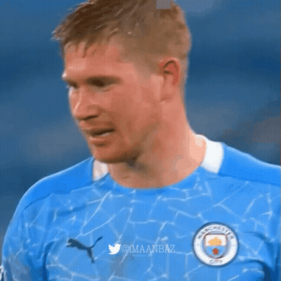 Sad Man In Blue Manchester City Jersey GIF