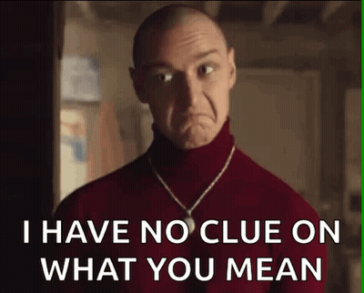 Sad Man In Red Turtleneck Says I Have No Clue GIF