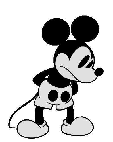 Sad Mickey Mouse Drawing Sticker