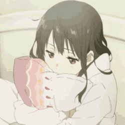 Sad Mitsuki Anime Girl Hugging Pillow