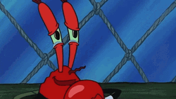 Sad Mr Krabs Teary Eyes GIF