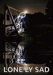 Sad Neon Stick Man Aesthetic GIF