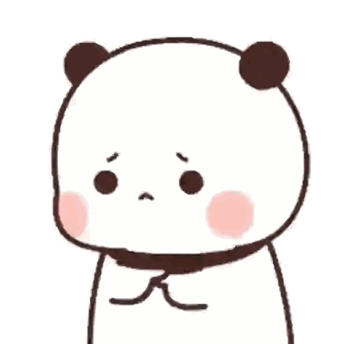 Sad Panda Bear Drawing Sticker